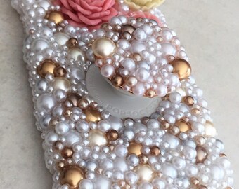 Swarovski Pearl iPhone X Case with Pop Socket