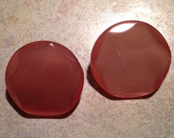 Pink Pearly Button Earrings