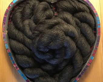 4 x 100g natural/undyed black alpaca skeins