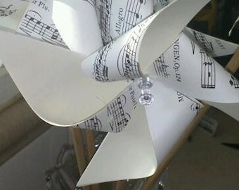 Vintage Sheet Music Pinwheel Sample