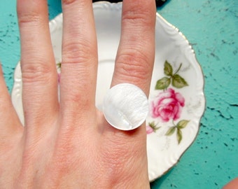 Mother of Pearl Healing Ring / Boho Ring
