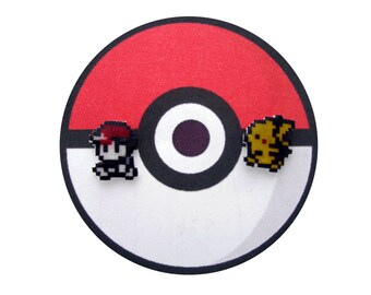 Pokemon Red and Pikachu Earrings