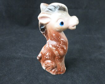 Kitsch Donkey Statue Figurine from the 40's Vintage Ceramic