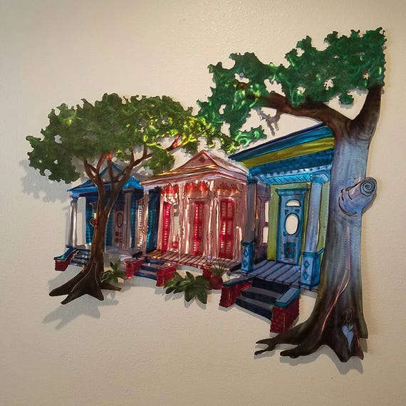New Orleans Scene Metal Wall Art New Orleans Architecture