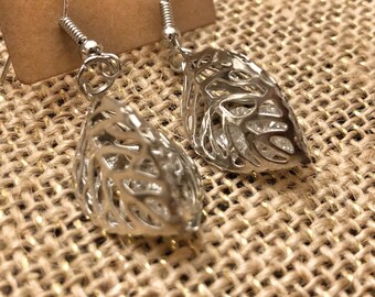 Silver Leaf Earrings
