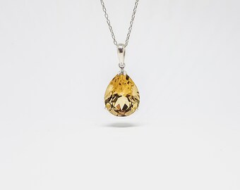 Female pendant, CITRINE, on 925 sterling silver