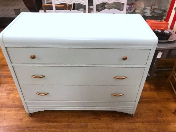 Blue waterfall dresser