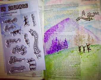 Holy Name Clear Stamp Set For Bible Journaling or Card Making