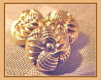 6 buttons 14 mm 0.55 "decor gold embossed shank button sewing notions 1.4 cm