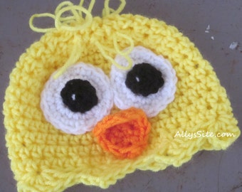 Crochet Baby Chick Hat