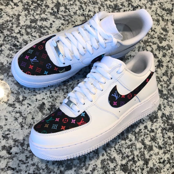 Custom Nike Air Force 1 Low Black Multi L0U