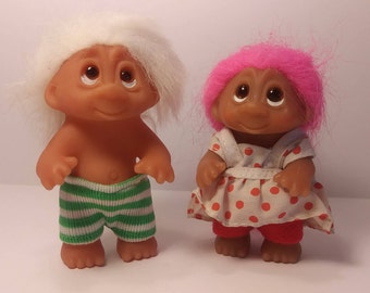 DAM Troll Dolls Pair of Norfin Troll Couple