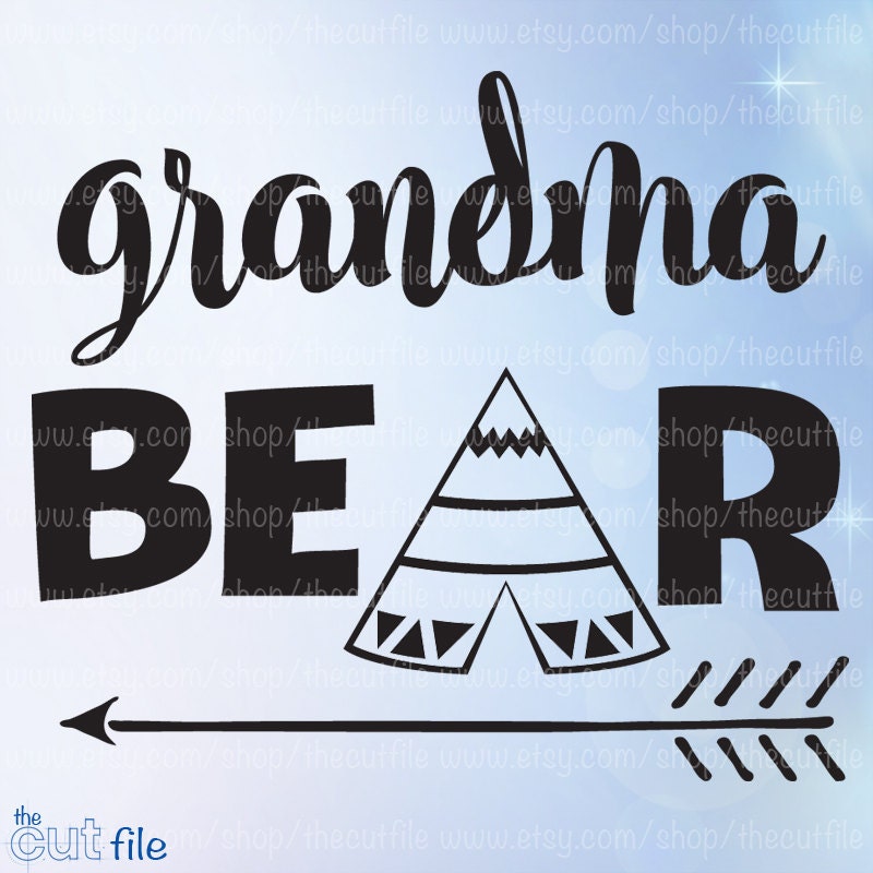 Grandma Bear SVG Bear family svg Grandma svg design for