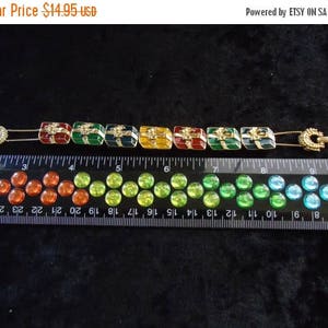 ON SALE Vintage Multi Color Gifts Bracelet Retro Collectible Costume Jewelry