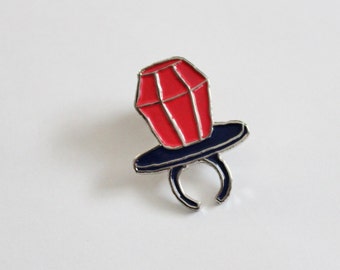 SALE Ring Pop Lapel Pin - 1.25" soft enamel, 90s nostalgia, pin game