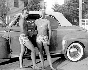 Gay Birthday Greeting Card with Vintage Photo ****VMBD1003