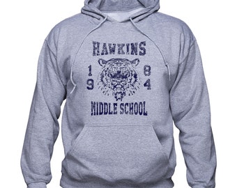 Hawkins Middle School 1984 sweatshirt/ Stranger Things hoodie/ Hawkins School pullover/ Stranger Things gift/ jumper/ sweater/ 1984/ (Q232)
