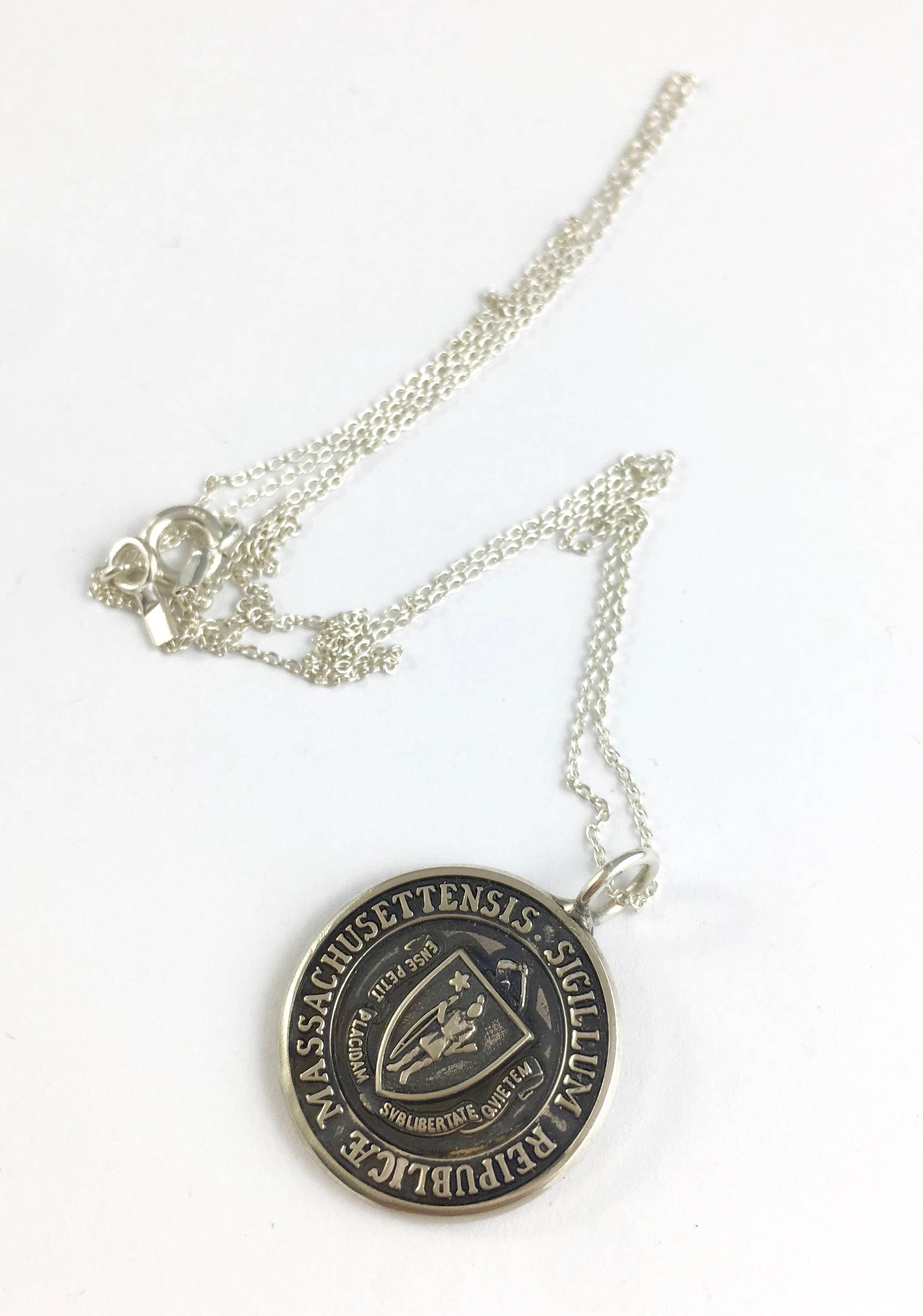 Massachusetts Necklace Massachusetts Jewelry Massachusetts
