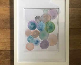 Original framed contemporary watercolour painting