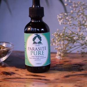 Parasite Pure Herbal Tincture 2oz – Black Walnut Hull - Wormwood - Cloves - Extract