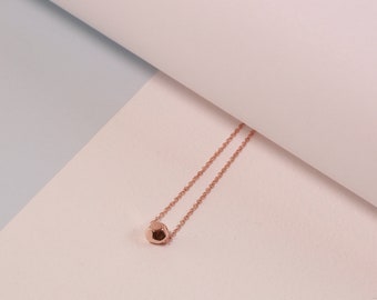 Mini Dodecahedron Pendant, Sterling Silver Necklace, Sterling Silver 925, Minimalist Jewelry, Geometric, Simple Necklace
