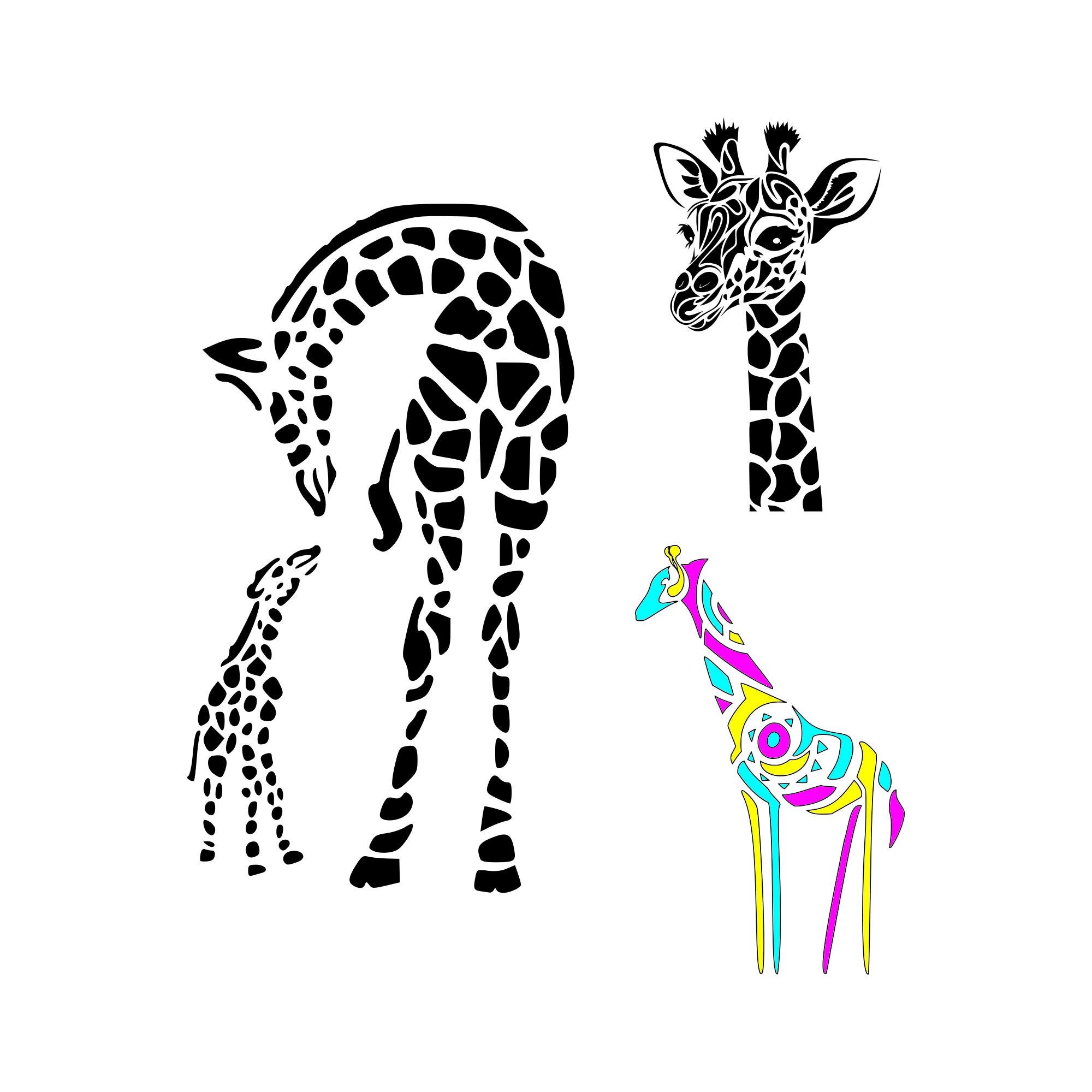 Giraffe SVG Mom and baby giraffe svg Giraffe Print SVG Giraffe Pattern