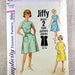 Simplicity 4977 vintage sewing Pattern tent dress shift house 1960s Mad Men Bust 34 36 sash waist