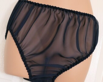 SSX11 F - Sheer see-thru chiffony feminine panties, oh so soft, Sissy Lingerie