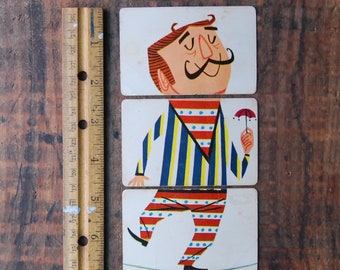 Vintage Mixies, Tight Rope Walker, Playing Cards, Set of 3, for Scapbooking Paper Crafts Altered Art