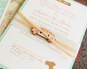 Modern Travel Wedding Invitation (Italy) - Design Fee