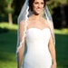 Alencon Lace Veil, fingertip veil, re-embroidered lace veil, lace bridal veil, ivory lace veil, scallop lace veil, bridal accessories