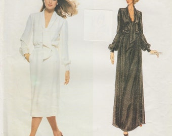 Vogue 1857 / Paris Original / Vintage Designer Sewing Pattern By Balmain / Dress Gown / Size 10