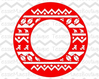 Alabama Circle Monogram SVG, DXF, EPS, Jpeg, TessieMaes, Instant Download, Cuttable, Silhouette, Cricut, Monogram