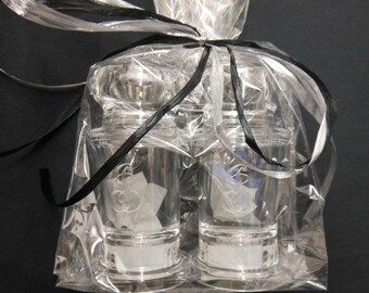 Single Initial Salt & Pepper Shakers