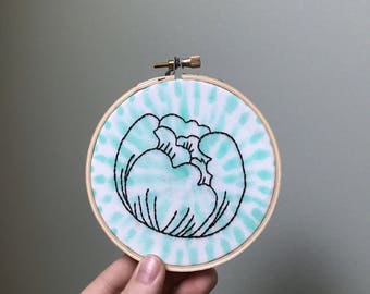 Watercolor flower - Embroidery Hoop - 4 inch