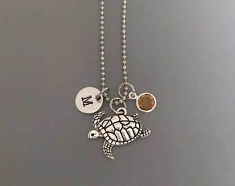 Sea Turtle Necklace-Beach Jewelry-Vacation Necklace-Beach Necklace