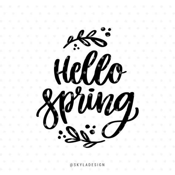 Download Hello Spring SVG svg files Svg cut file Easter svg Easter