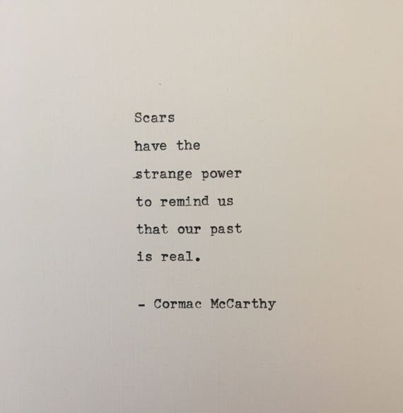 Cormac McCarthy quote hand typed on antique typewriter