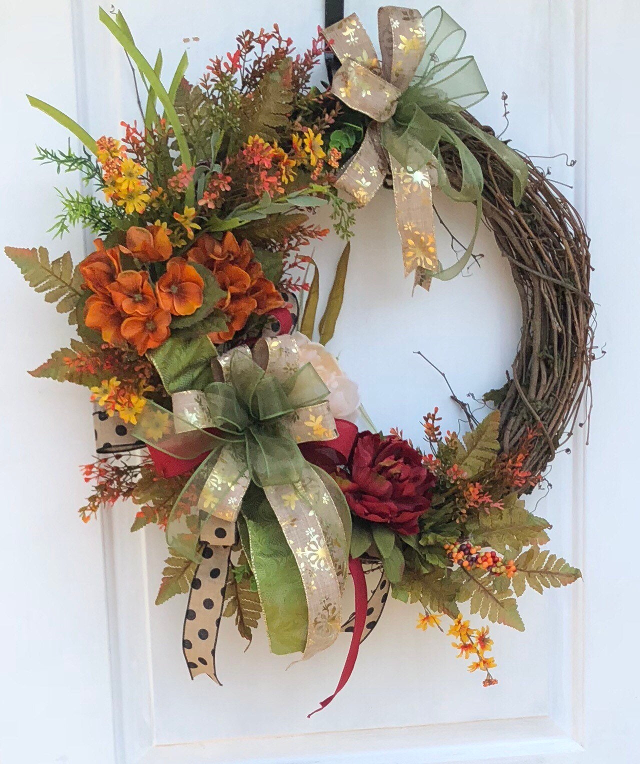 Fall Wreath,fall Grapevine Wreath, Fall Front Door Wreath, Fall Wreaths 