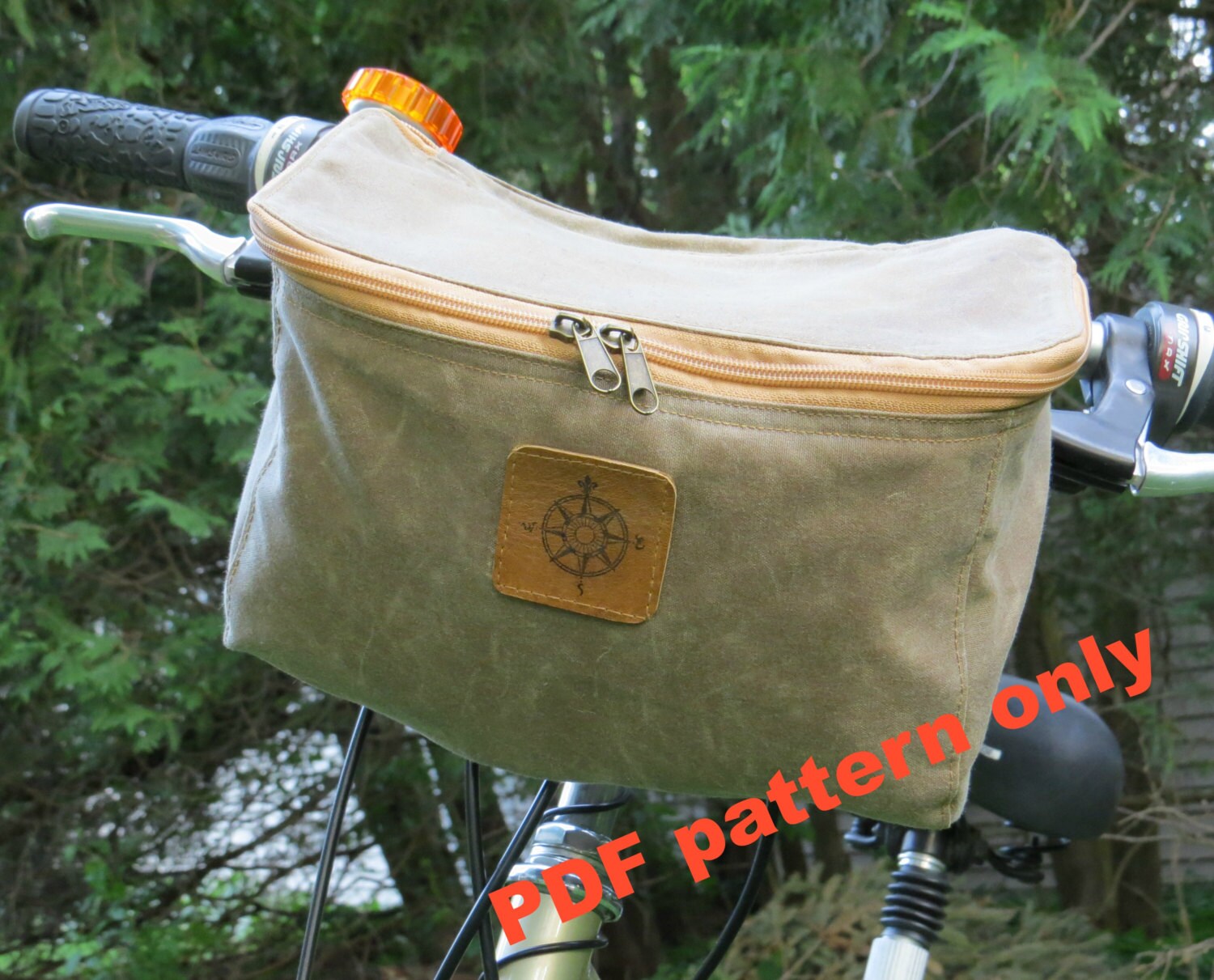 Sewing pattern bicycle bag pattern PDF pattern handlebar