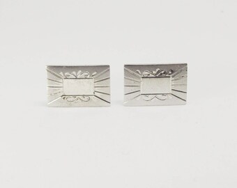 Sterling Silver Rectangular Cufflinks
