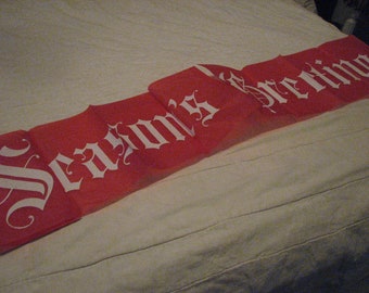 Vintage Christmas Banner , Pub Giveaway , Season's Greetings , Marshall Sullivan's Pub