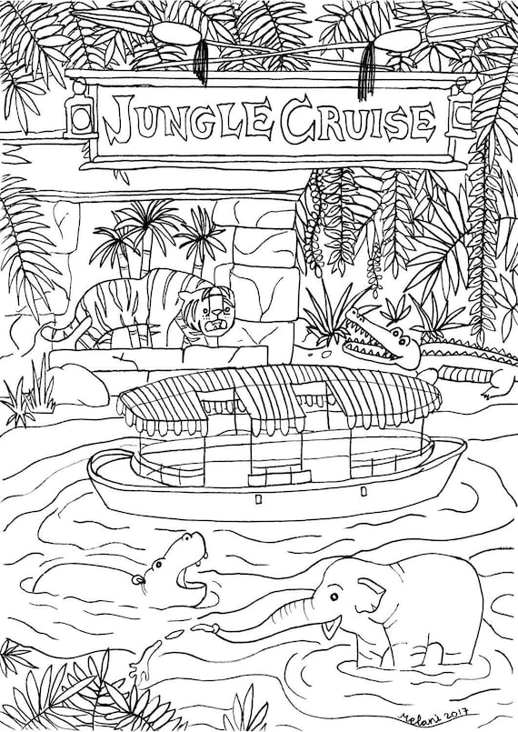 Download Disney Inspired Jungle Cruise Coloring Page Printable