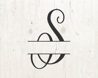 Download Split monogram svg | Etsy