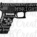Gun, Pistol, AR, Second Amendment, 9 MM, American Flag, Scope Targets, SVG files