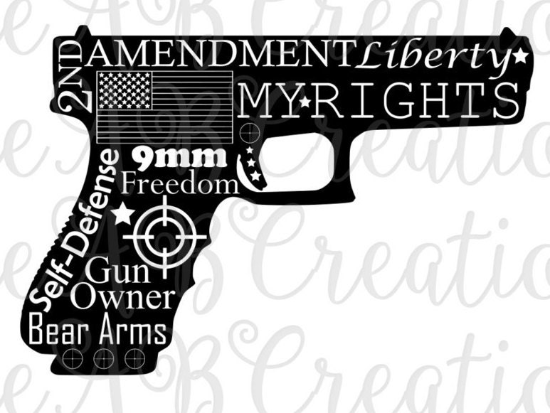 Download Gun Pistol AR Second Amendment 9 MM American Flag Scope
