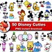 50x Disney Cuties Cartoon Clipart PNG printable Digital Graphic Instant Download