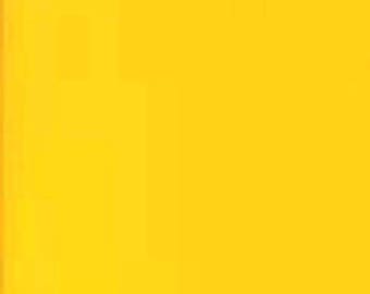 Tissu coton uni jaune paille tres lumineux
