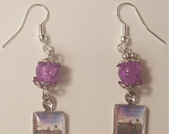 Square Book cover earrings