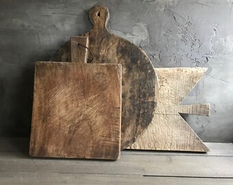 1 French Wood Chopping Board, Cutting, Cheese Serving, Rustic French Farmhouse Cuisine